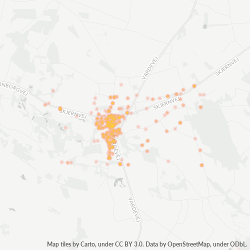 7280 Heatmap over forretningstæthed