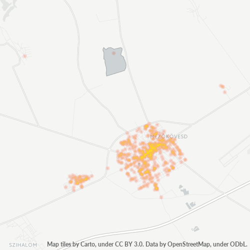 3400 Vállalati sűrűségi térkép