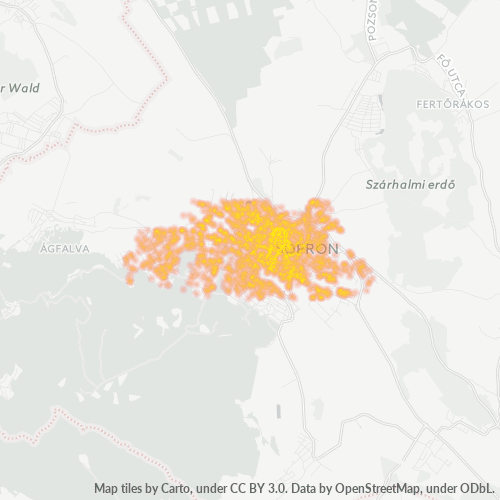 9400 Vállalati sűrűségi térkép