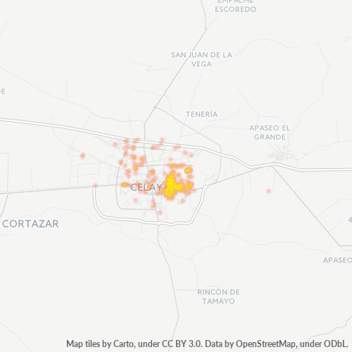 38080 Mapa de calor de densidad empresarial