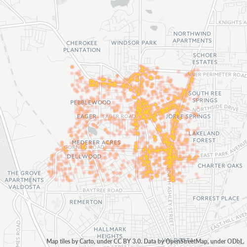 31602 Business Density Heatmap