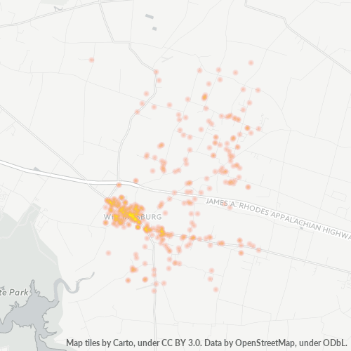 45176 Business Density Heatmap