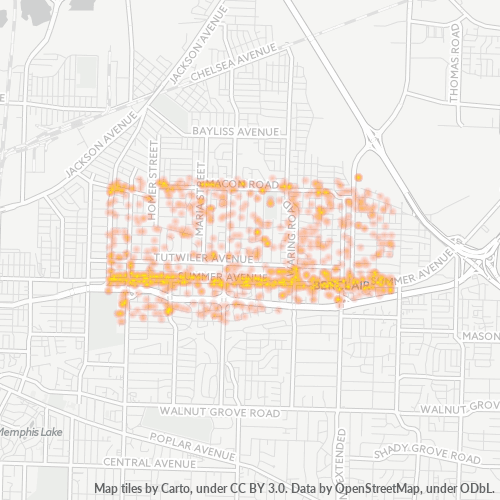 38122 Business Density Heatmap