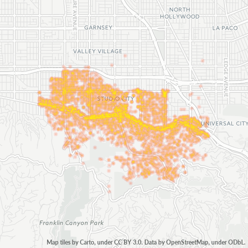 91604 Business Density Heatmap