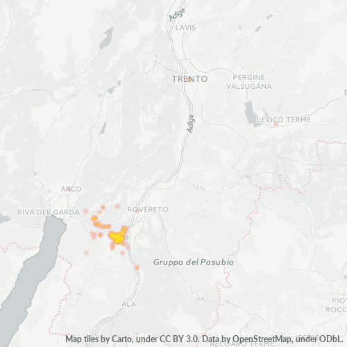 Mappa di calore per cap 38065