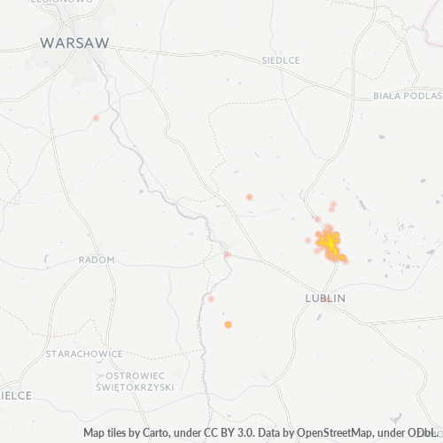 21-100 Mapa intensywności działalności gospodarczej