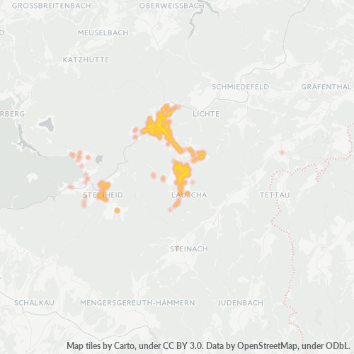 Heatmap für plz 98724