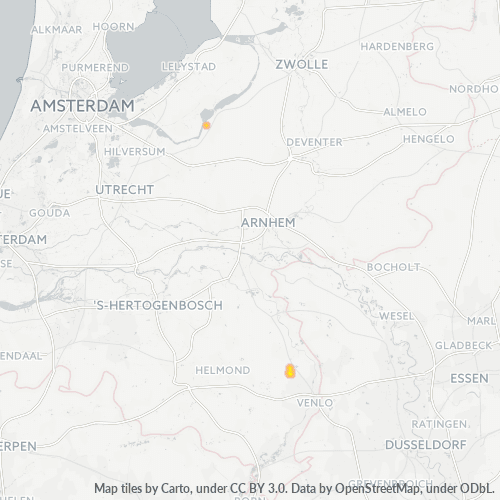 Heatmap voor postcode 5961