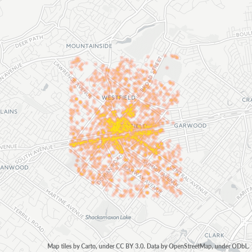 07090 Business Density Heatmap