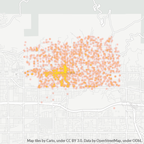 91741 Business Density Heatmap