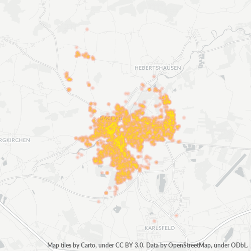 Heatmap für plz 85221