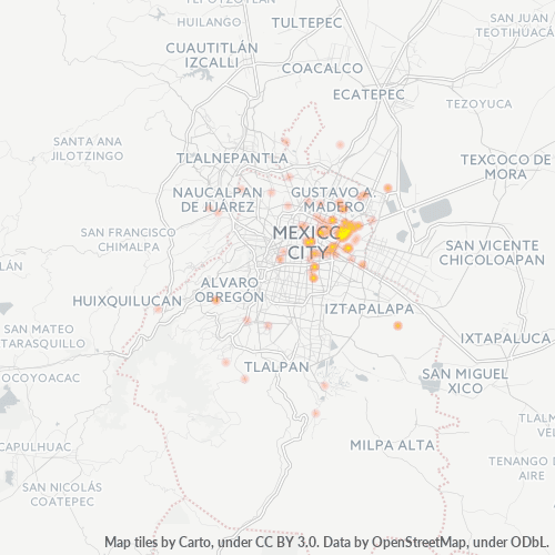 15520 Mapa de calor de densidad empresarial