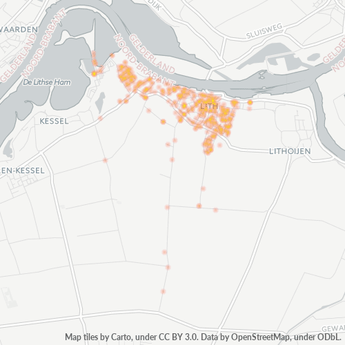 Heatmap voor postcode 5397