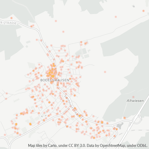 Heatmap für plz 72411