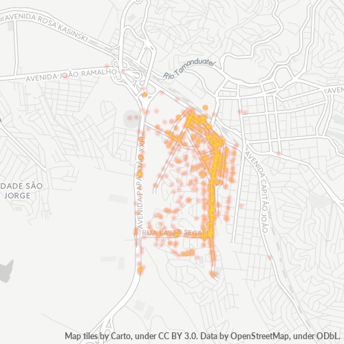 09370-000 Mapa de calor de densidad empresarial