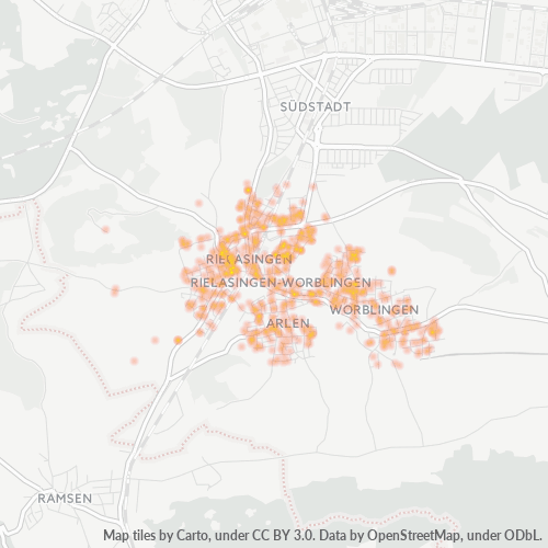Heatmap für plz 78239