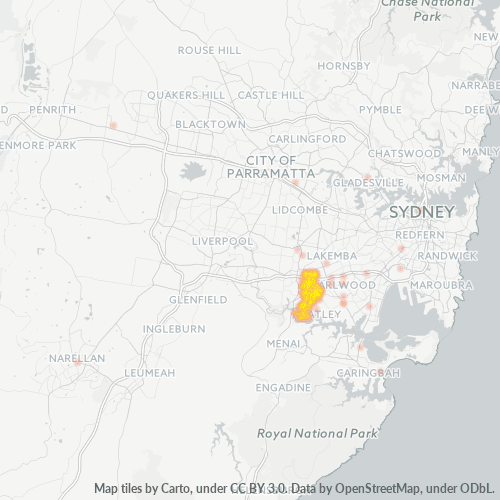 2210 Business Density Heatmap
