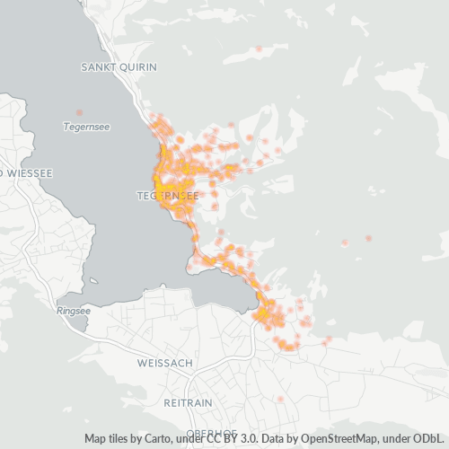 Heatmap für plz 83684
