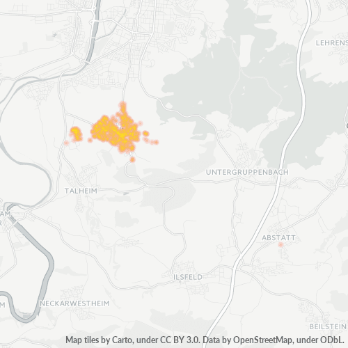 Heatmap für plz 74223