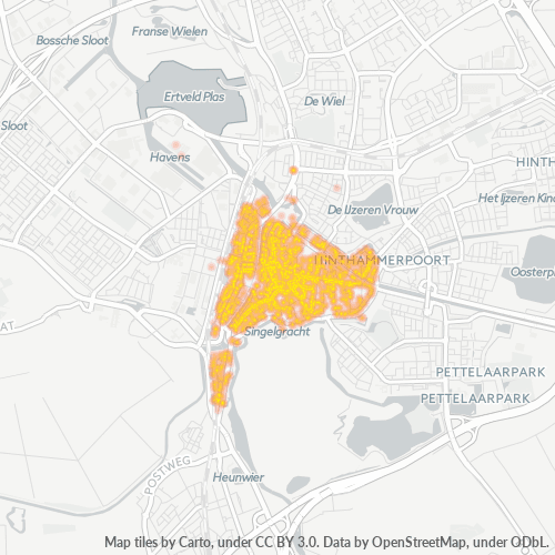Heatmap voor postcode 5211