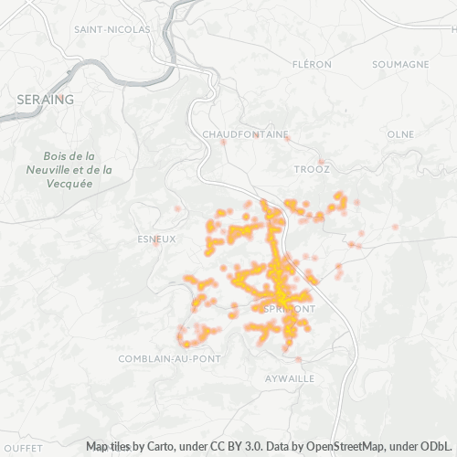 Heatmap voor postcode 4140