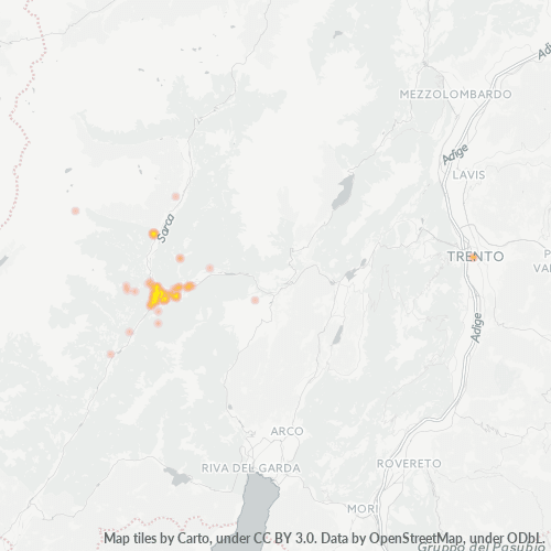 Mappa di calore per cap 38079