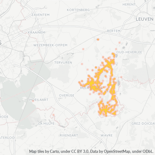 Heatmap voor postcode 3040