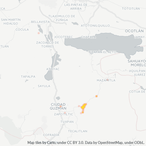 49650 Mapa de calor de densidad empresarial
