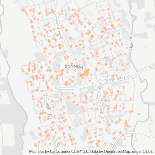 Heatmap voor postcode 5551