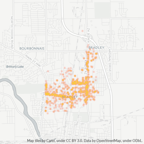 60915 Business Density Heatmap
