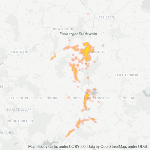 Heatmap für plz 09618