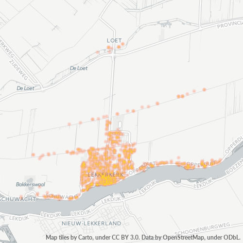 Heatmap voor postcode 2941
