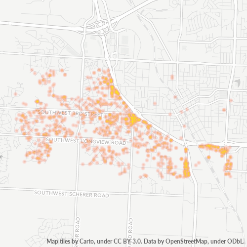 64081 Business Density Heatmap