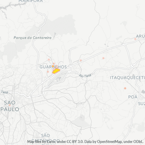 07013-000 Mapa de calor de densidad empresarial