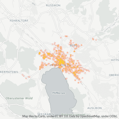 8330 Standortdichte-Heatmap