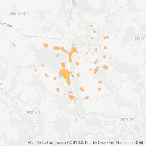 Heatmap für plz 92334
