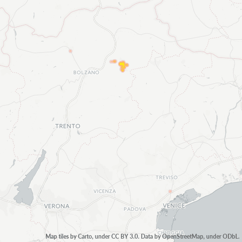 Mappa di calore per cap 39048