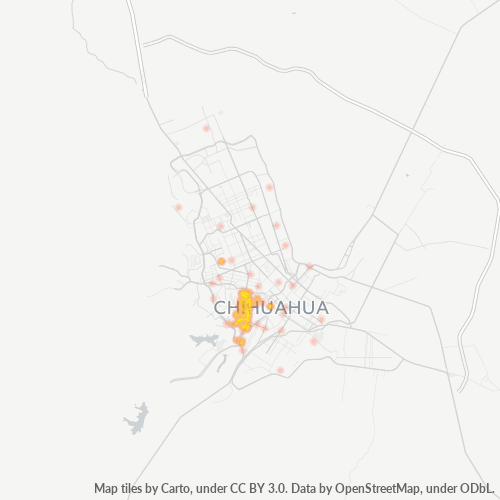 31214 Mapa de calor de densidad empresarial