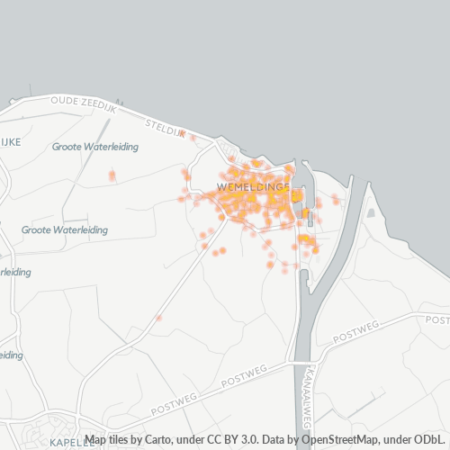 Heatmap voor postcode 4424