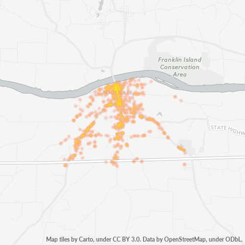 65233 Business Density Heatmap