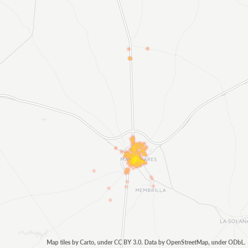 Mapa de calor para código postal 13200