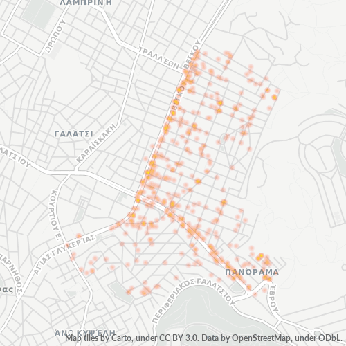 111 47 Χάρτης θερμότητας πυκνότητας επιχείρησης