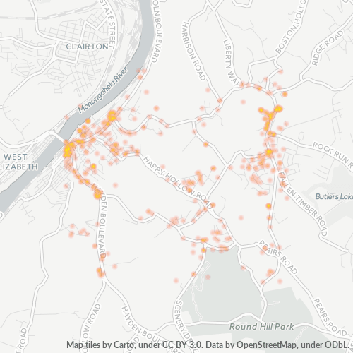15037 Business Density Heatmap