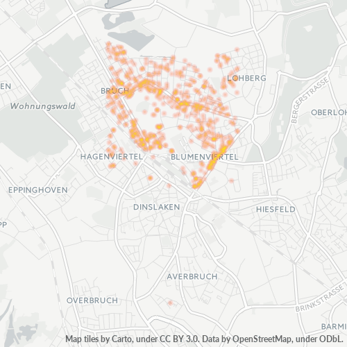 Heatmap für plz 46537