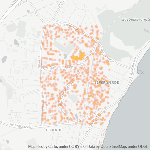 3060 Heatmap over forretningstæthed