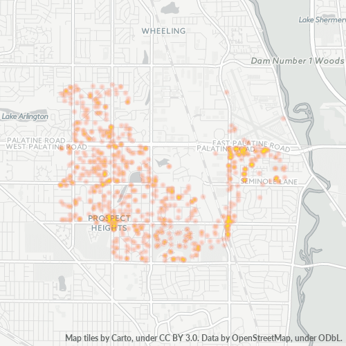60070 Business Density Heatmap