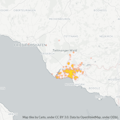 Heatmap für plz 88079
