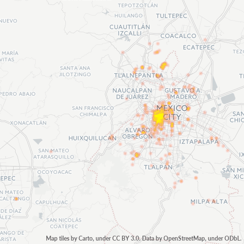 06700 Mapa de calor de densidad empresarial