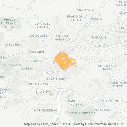 Mapa de calor para código postal 33004