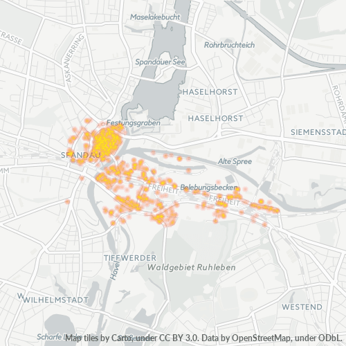 Heatmap für plz 13597